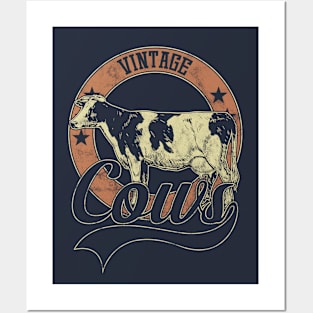 Vintage Cows Posters and Art